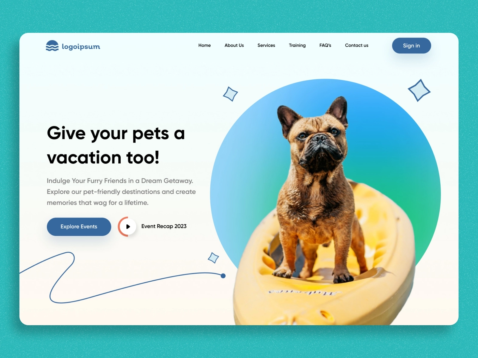 Hero Section 1 - Pet Vacation