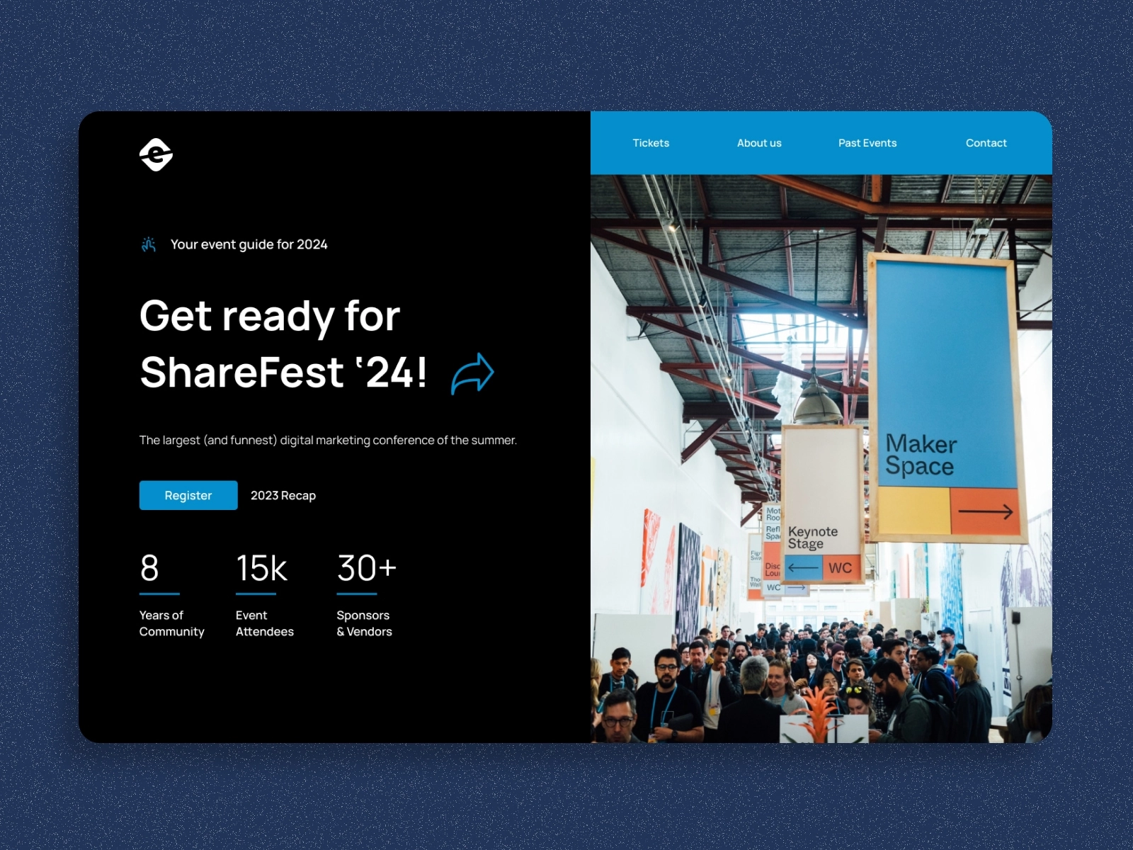 Hero Section 3 - Event Website