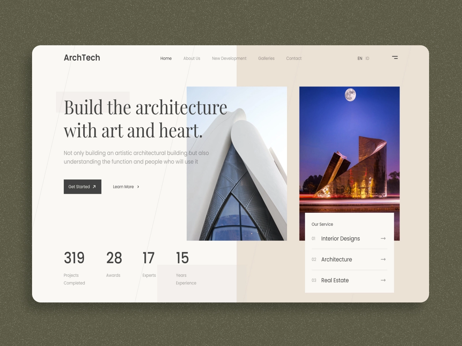 Hero Section 5 - Architect